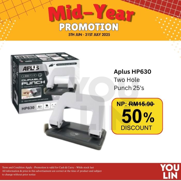 APLUS HP630 Two Hole Punch / Puncher 