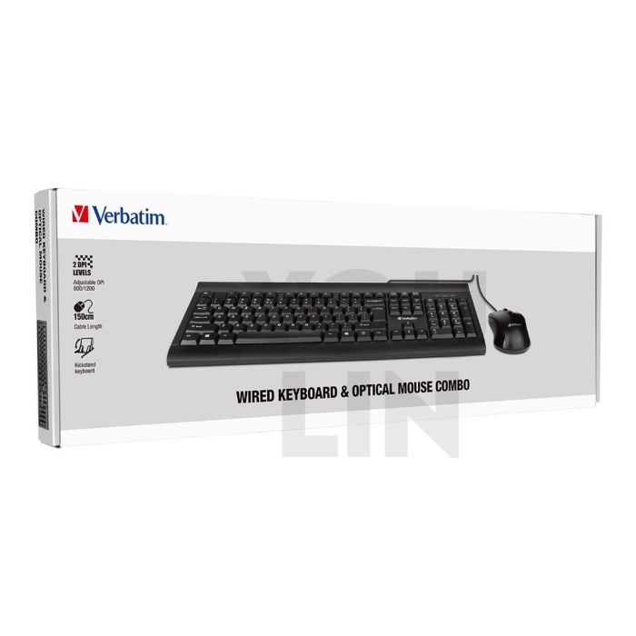 Verbatim 66630 Wired Keyboard & Mouse Combo