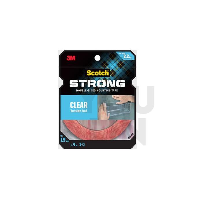 SCOTCH 410-M19 MOUNTING TAPE - CLEAR 19MM X 4M