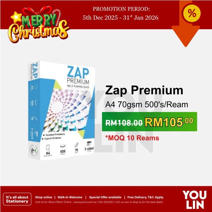 ZAP PREMIUM A4 70GM PHOTOSTAT PAPER 500'S
