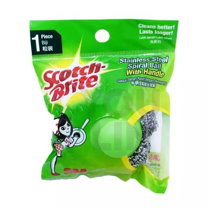 Scotch-Brite 333 Metallic Spiral Ball With Handle