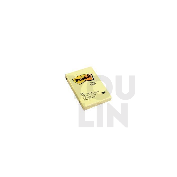 3M 656 (2'' x 3'') Yellow Post It Notes / Sticky Notes