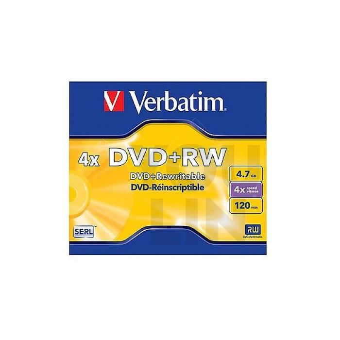 Verbatim DVD+RW 4X 4.7GB 120Min With Jewel Case