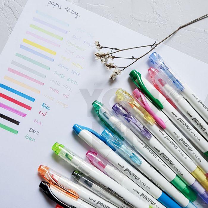 UNI 103T Propus Window Highlighter Pen Double Sided Tip