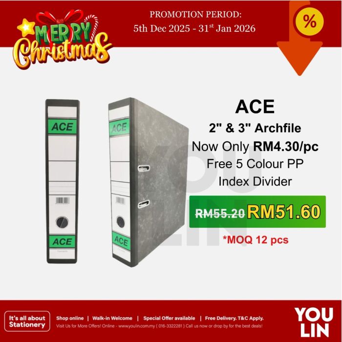 ACE 2''(50mm) FC Lever Arch File 