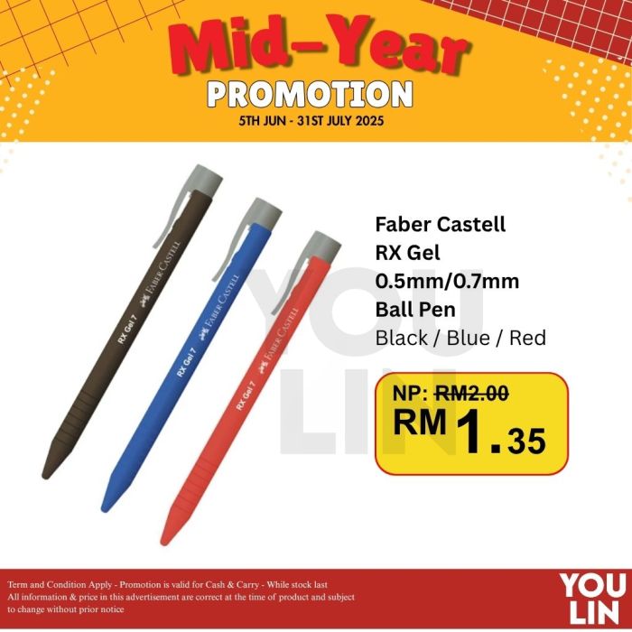Faber Castell 0.7MM Rx Gel Pen