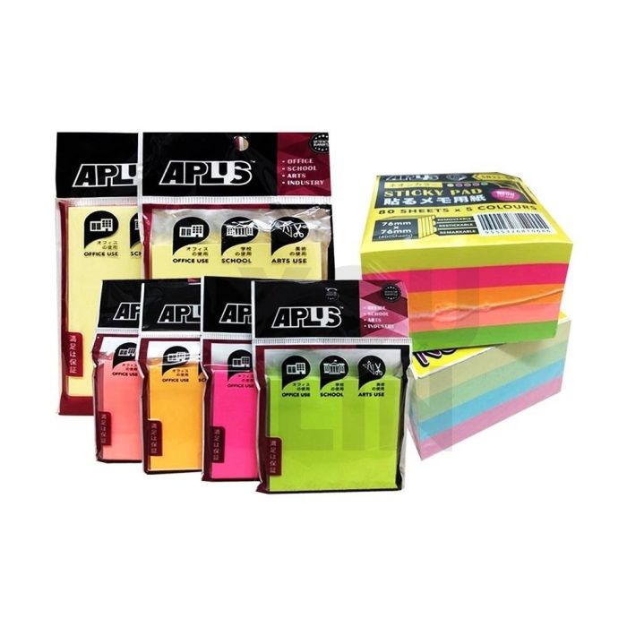 APLUS 3'' X 3'' Stick On Note - Cyber Colour