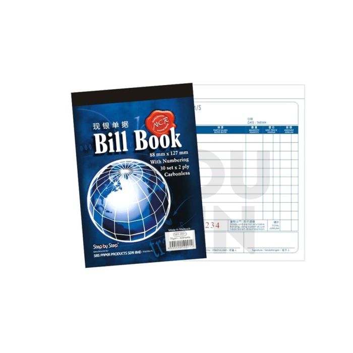 SBS 0003 5 X 8 BILL BOOK (30 X 2)