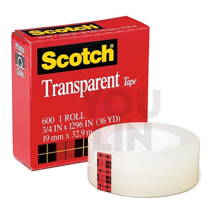 Scotch 600 Tranparent Tape 19mm x 32.9m
