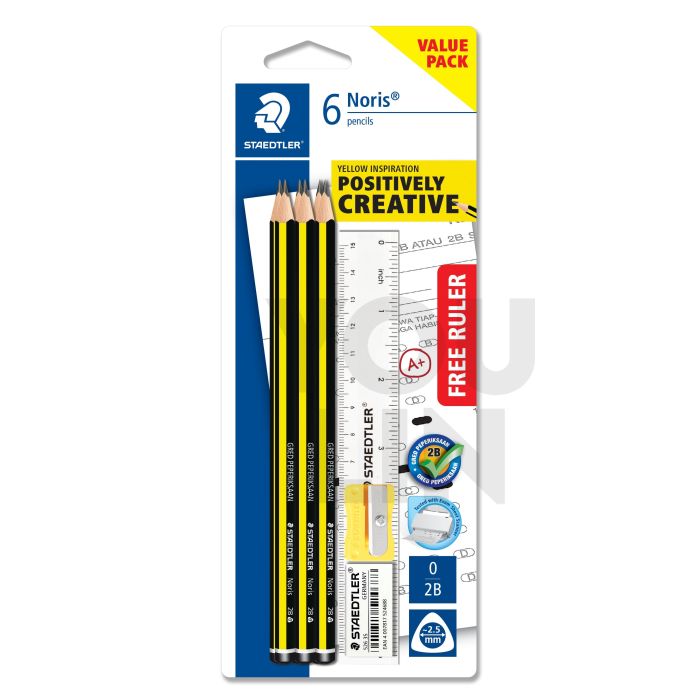 STAEDTLER 118 SBK-1 2B Triangular Exam Set - Yellow