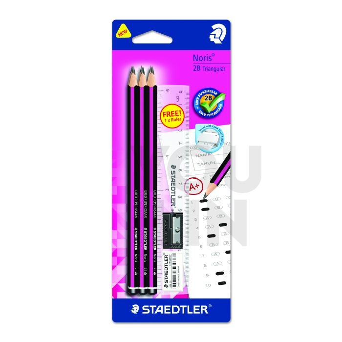 STAEDTLER 118 SBK-2 2B Triangular Exam Set - Pink