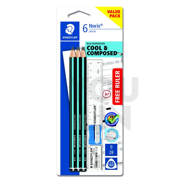 STAEDTLER 118 SBK-3 2B Triangular Exam Set - Blue