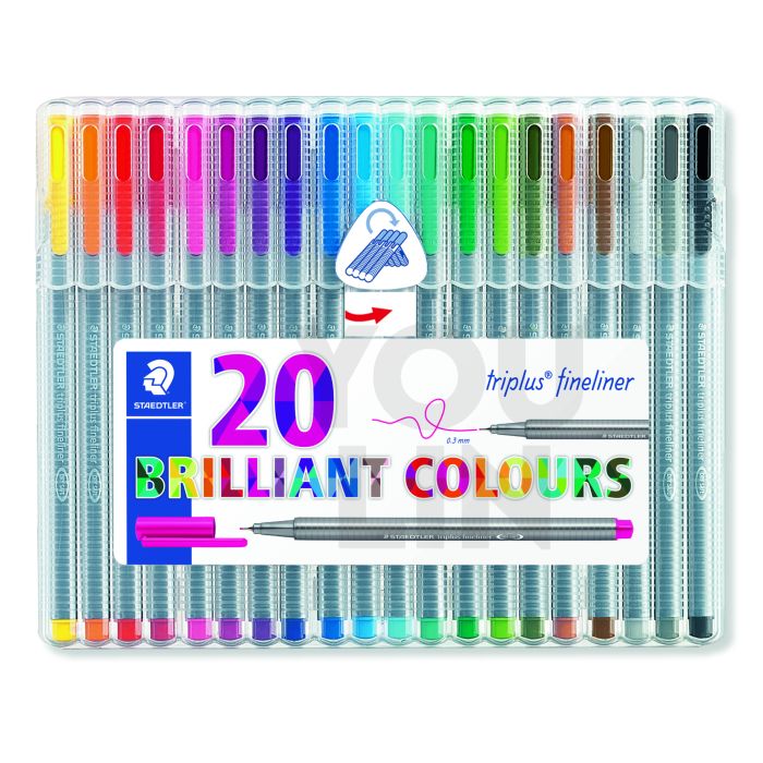 STAEDTLER 334 SB20 Triplus Fineliner  Set of 20 Colors