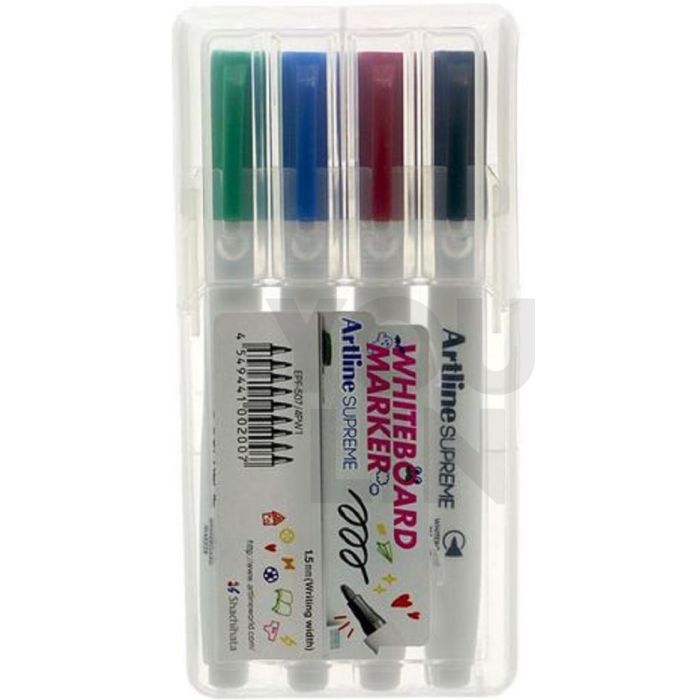 Artline EPF-507/4PW1 Supreme Whiteboard Marker Pen 1.5mm 4 Colour