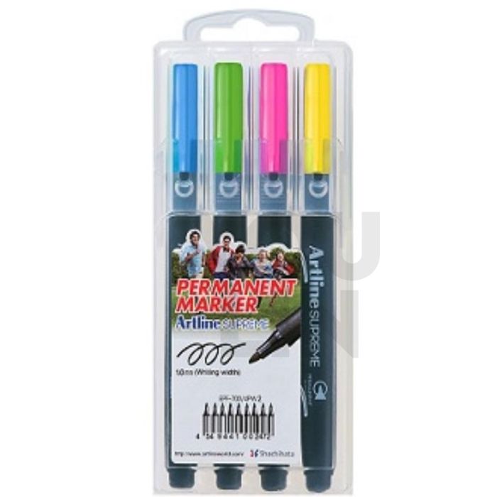 Artline EPF-700/4PW2 Permanent Supreme Marker Pen 1.0mm 4 Colour