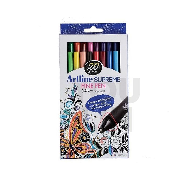 Artline EPFS-200/20W Supreme Writing Pen 0.4mm 20 Colour