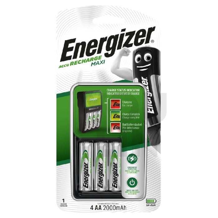 Energizer CHVCM4 Maxi Charges Include 4AA 2000mah Battery