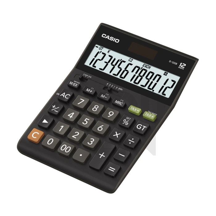 Casio Calculator 12 Digits GST Ready Tax D-120B