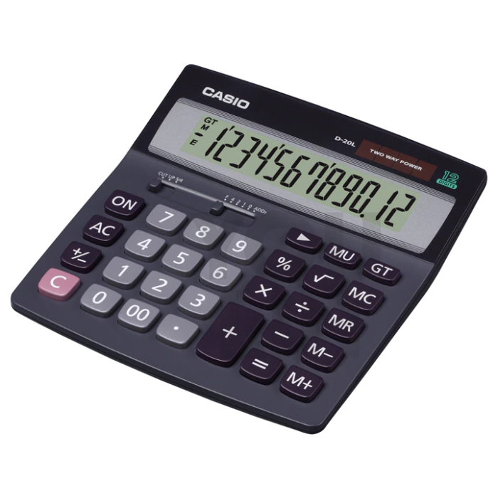 Casio Calculator 12 Digits D-20L