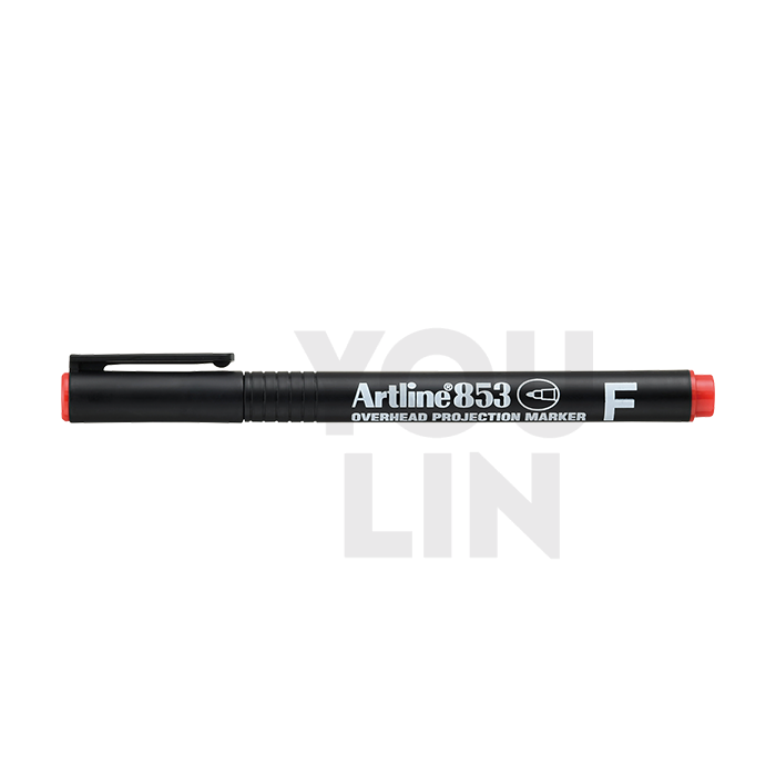 Artline 853 Ohp Permanent Marker Pen 0.5mm - Red