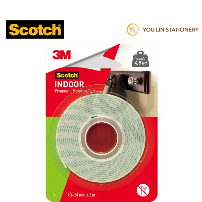 Scotch 114 Mounting Tape 24mm x 2m
