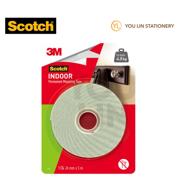 Scotch 114 Mounting Tape 24mm x 5m
