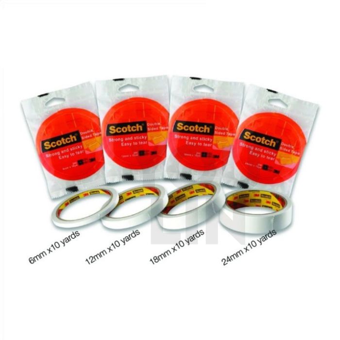 Scotch 200 Double Sided Tissue Tape 18mm x 10y