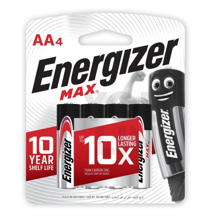 Energizer E91BP4M AA Battery 4pc Card