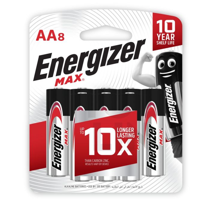 Energizer E91BP8M AA Battery 8pc Card