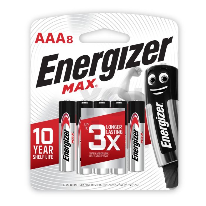 Energizer E92BP8G AAA Battery 8pc Card