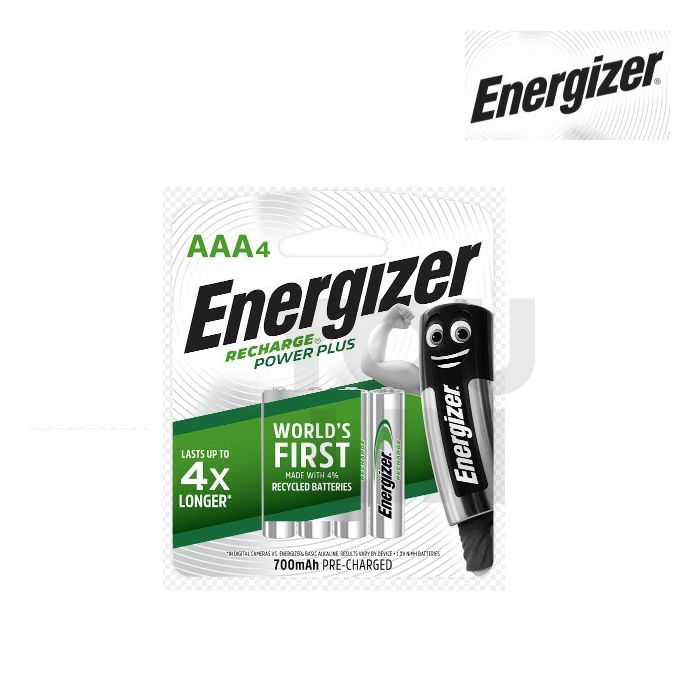 Enerigzer NH12PPRP4 NIMH AAA Rechargeable Battery 700mah 4pc Card