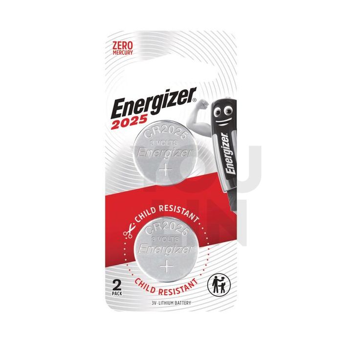 Energizer CR2025 BS2 Lithium Battery 2pc card