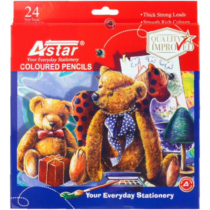 Astar CP-102 24C Colour Pencil - Long
