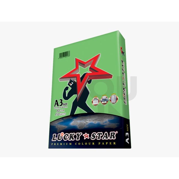 Luckystar CS230 A3 80gm Color Paper 450'S - Dark Green