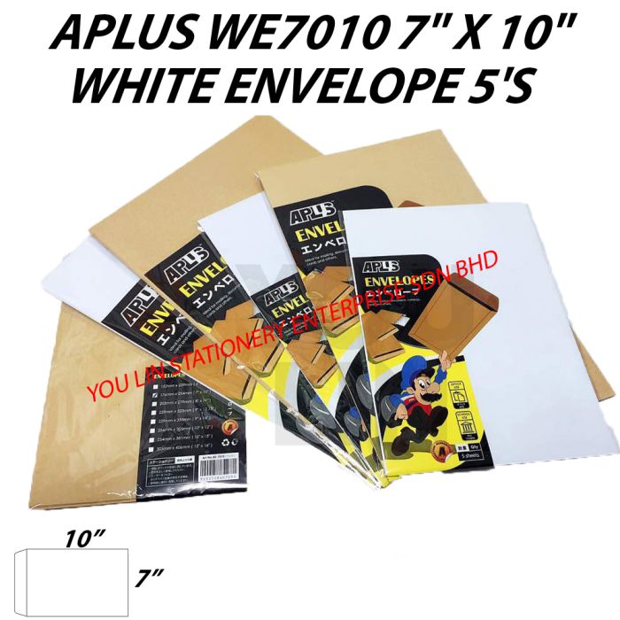 APLUS WE7010 7" X 10" White Envelope 5'S