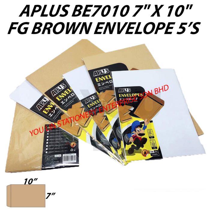 APLUS BE7010 7" X 10" FG Brown Envelope 5'S