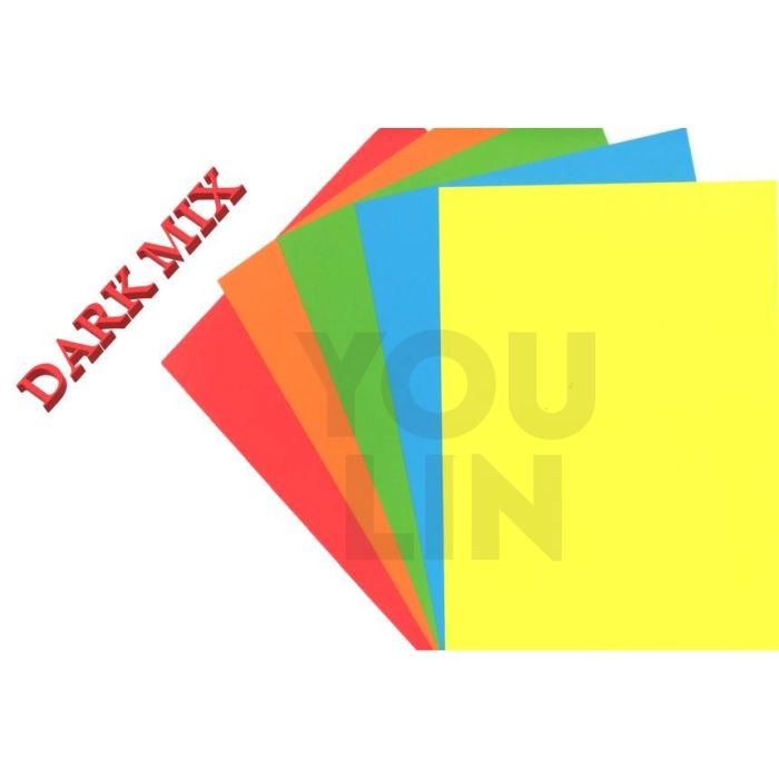 APLUS A4 120gm 2 Sheet Card 100'S - Dark Color Mix