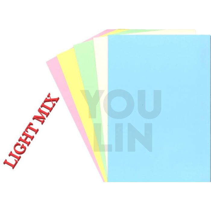 APLUS A4 120gm 2 Sheet Card 100'S - Light Color Mix