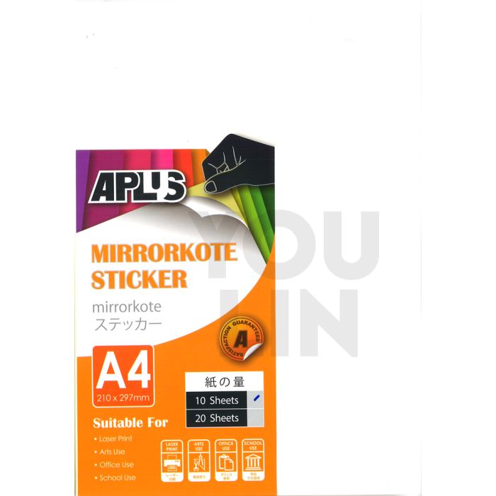 APLUS A4 Mirorkote Sticker 10'S