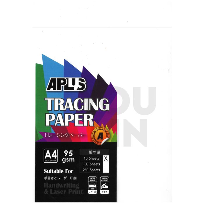 APLUS A4 95GM Tracing Paper 10'S