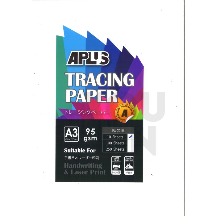 APLUS A3 95GM Tracing Paper 10'S