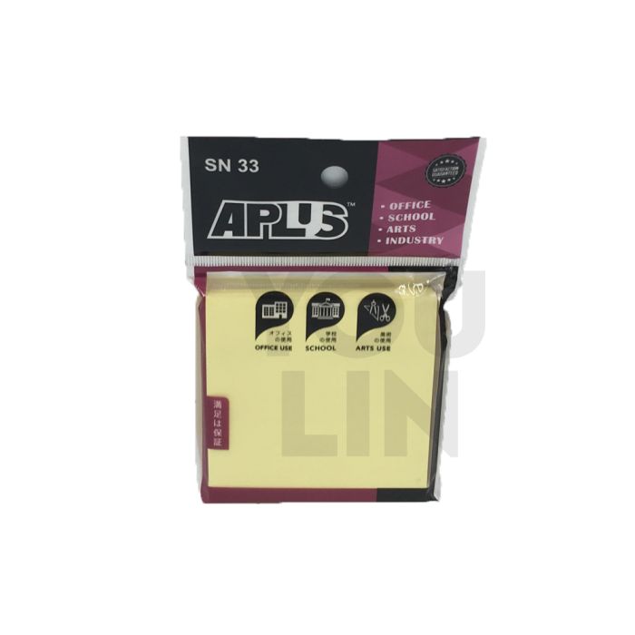 APLUS SN33 3" X 3" Stick On Note