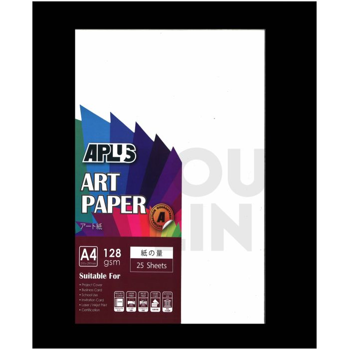 APLUS A4 128GM Art Paper 25'S