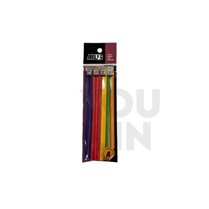 APLUS Round Wood Stick 15cm 15pcs - Colour