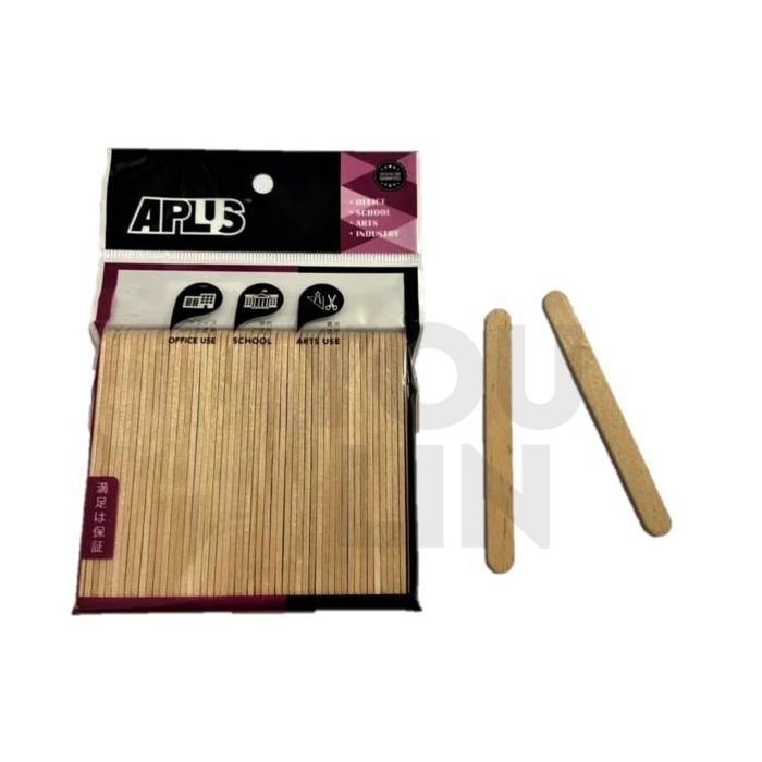 APLUS Pine Wood Stick 9.3cm 50pcs - Plain