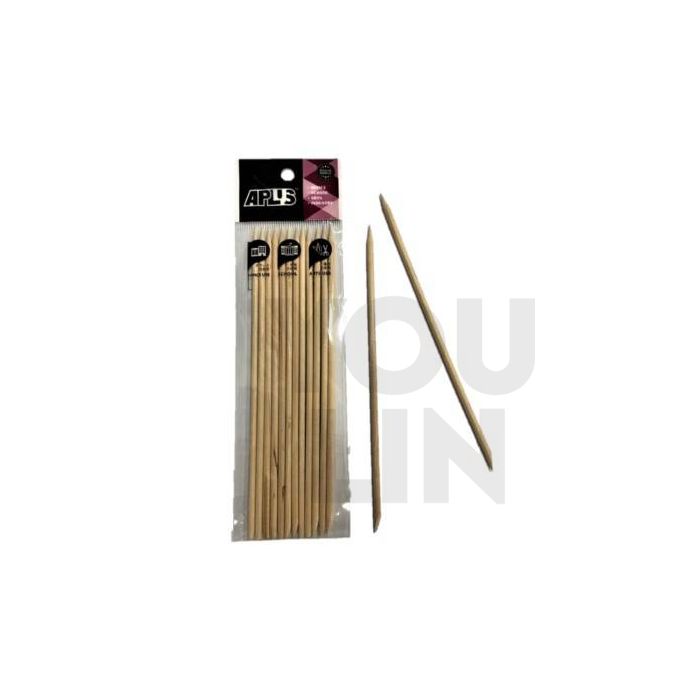 APLUS Round Wood Stick 17.5cm 12pcs - Plain
