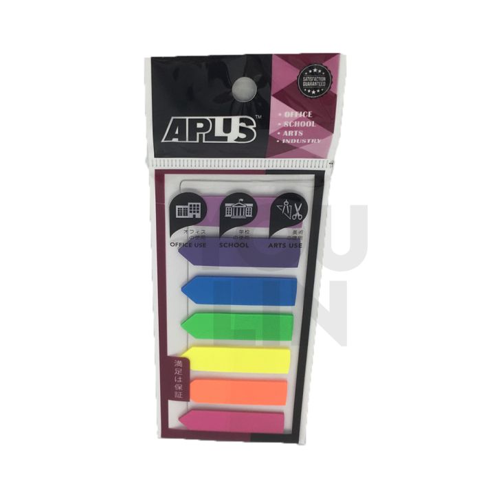 APLUS JP44125-7 Asst 7 Colour Stick Note W/Arrow