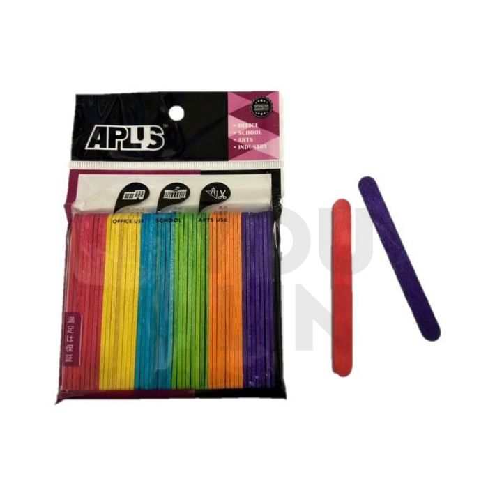 APLUS Pine Wood Stick 9.3cm 50pcs - Colour