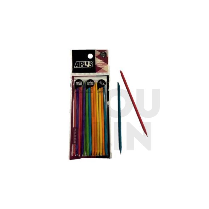 APLUS Round Wood Stick  11.4cm 20pcs - Colour