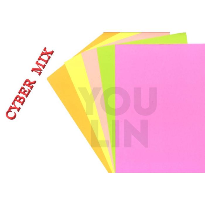 APLUS A4 160gm Diamond Card 100'S - Cyber Color Mix
